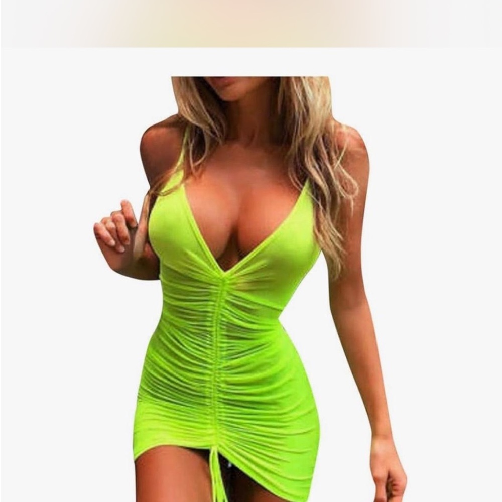 Fashion Nova Neon Green Mini Dress